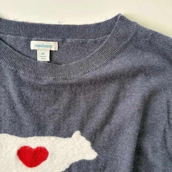 Sundance Mighty Polar Bear Sweater in Blue Women's Size PL - Picture 4 of 9